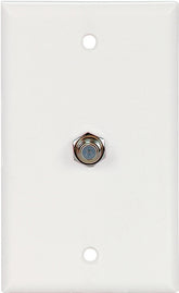 Eaton Cooper Wiring 1172W Wallplate with Coaxial Adapter, 4-1/2 in L, 2-3/4 in W, 1 -Gang, Thermoplastic, White